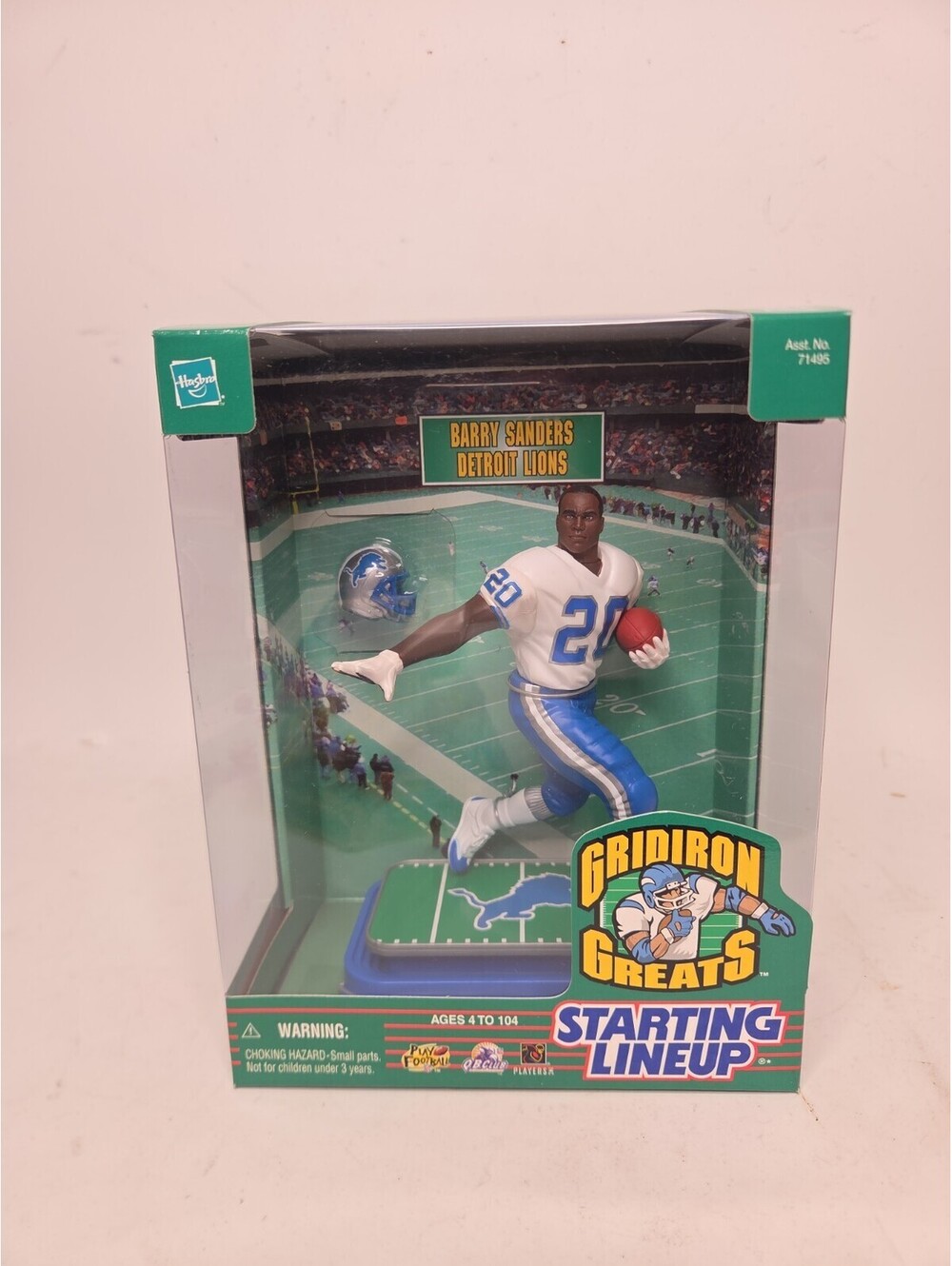 Barry Sanders Detroit Lions 1999 Gridiron Greats Starting Lineup Figure NIB Mint